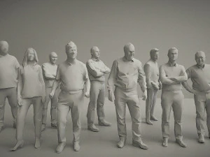 10 low poly people vol 2 3D Model