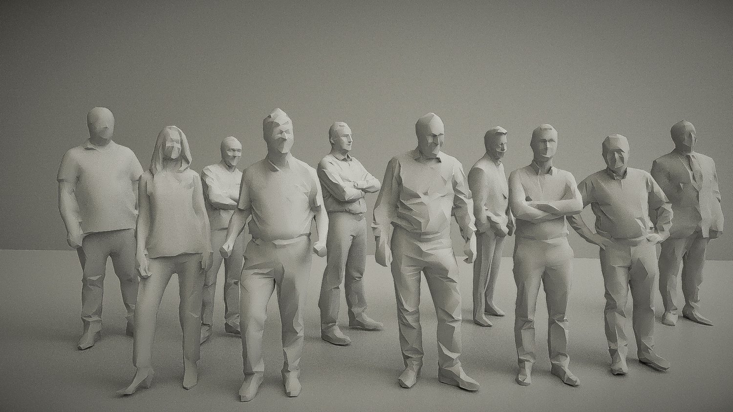 10 Low Poly people vol 2 3D Model in Man 3DExport