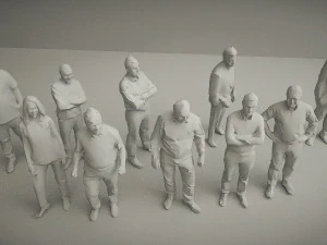 10 low poly people vol 2 3D Model