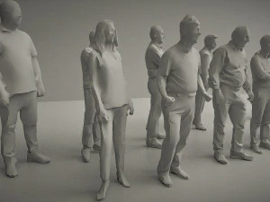 10 low poly people vol 2 3D Model