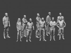 10 low poly people vol 2 3D Model