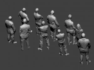 10 low poly people vol 2 3D Model