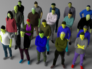20 low poly colored people vol 1 3Dモデル