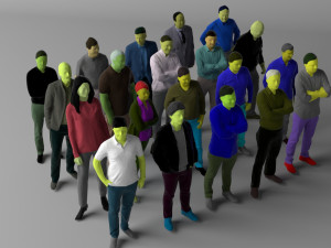 20 low poly colored people vol 1 Model 3D