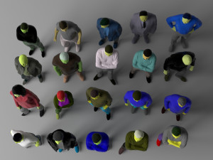 20 low poly colored people vol 1 Model 3D