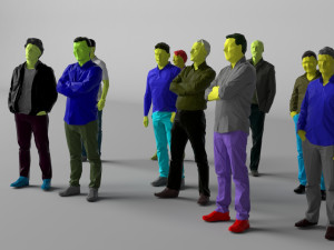 20 low poly colored people vol 1 Model 3D