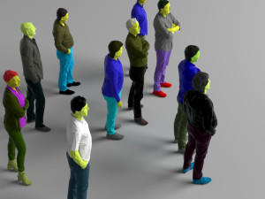20 low poly colored people vol 1 Model 3D