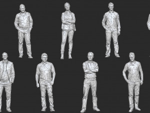 20 low poly colored people vol 1 Model 3D