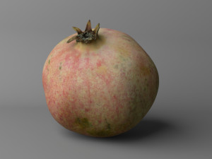 pomegranate low poly Modelo 3D