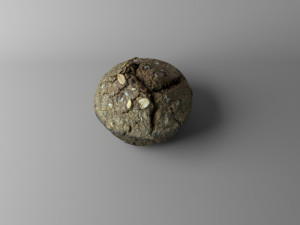 little bread low poly Modèle 3D