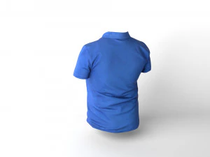 blue t-shirt low poly 3D Model