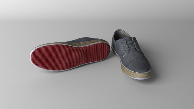 pair of shoes 3D Модель .c4d .max .obj .3ds .fbx .stl .blend 