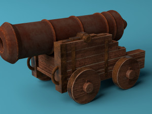 medieval cannon Modelo 3D