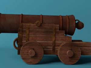 medieval cannon Model 3D