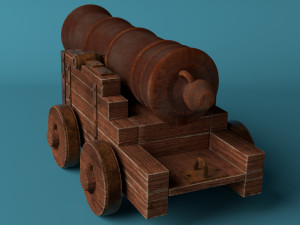 medieval cannon Model 3D