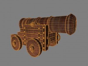 medieval cannon Model 3D