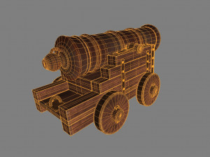 medieval cannon Model 3D