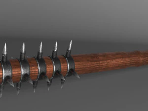 średniowieczny kolczasty klub wojenny Model 3D