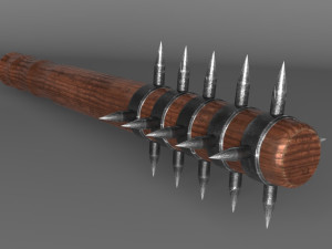 medieval spiked war club Model 3D