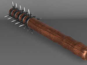 medieval spiked war club Model 3D