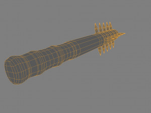 medieval spiked war club Model 3D
