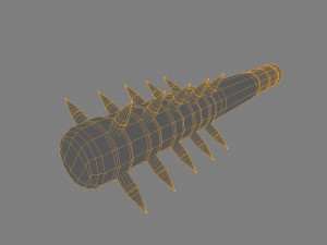 medieval spiked war club Model 3D