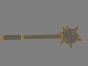 medieval spiked war mace Modelo 3D