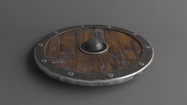 medieval rounded shield 3D Model .c4d .max .obj .3ds .fbx .stl .blend 