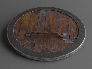 medieval rounded shield Model 3D