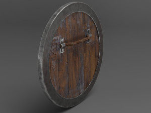 medieval rounded shield Model 3D