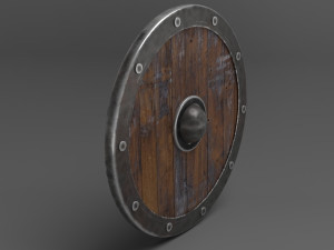 medieval rounded shield Model 3D