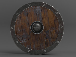 medieval rounded shield Model 3D