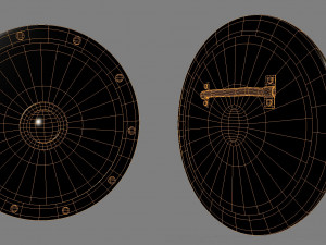 medieval rounded shield Model 3D