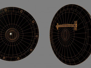 medieval rounded shield 3D Model