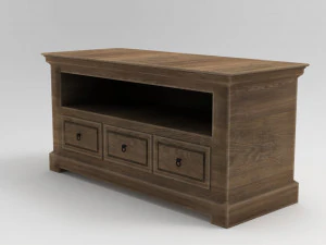 com&ograve; tv low poly Modello 3D