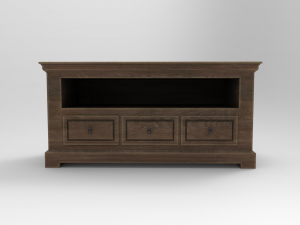 tv commode low poly 3D Model