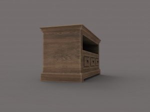tv commode low poly 3D Model