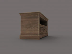tv commode low poly 3D Model