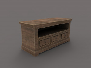 tv commode low poly 3D Model