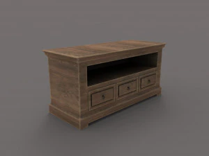 tv commode low poly 3D Model