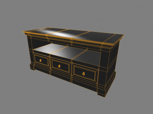 tv commode low poly 3D Model
