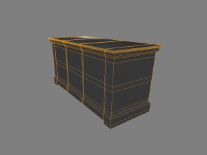 tv commode low poly 3D Model