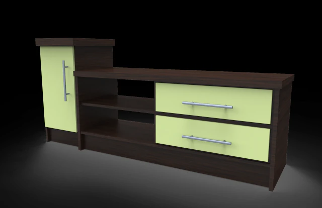 tv commode low poly 3D Model .c4d .max .obj .3ds .fbx .stl .blend 