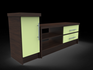 tv commode low poly Model 3D