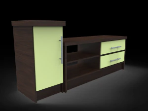 tv commode low poly 3D Model