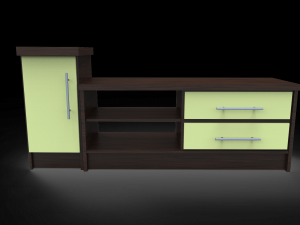 tv commode low poly Model 3D