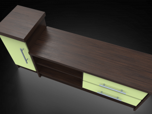 tv commode low poly Model 3D
