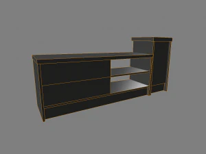 tv commode low poly 3D Model