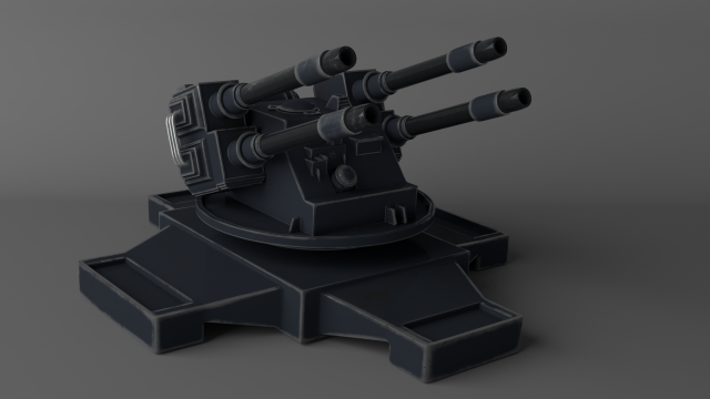 sci fi turret 3D Модель .c4d .max .obj .3ds .fbx .stl .blend 