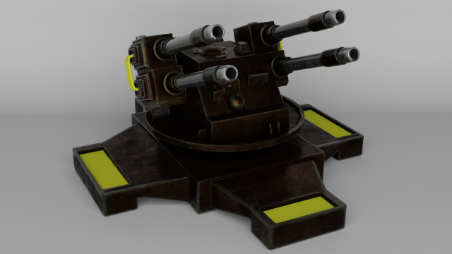 sci fi turret 3D-Modell .c4d .max .obj .3ds .fbx .stl .blend 